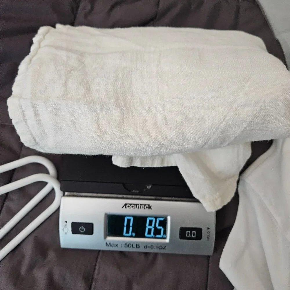 FLAX Women's Size XL White 100% Linen Short Sleeve Boxy Relaxed Top - Picture 6 of 6